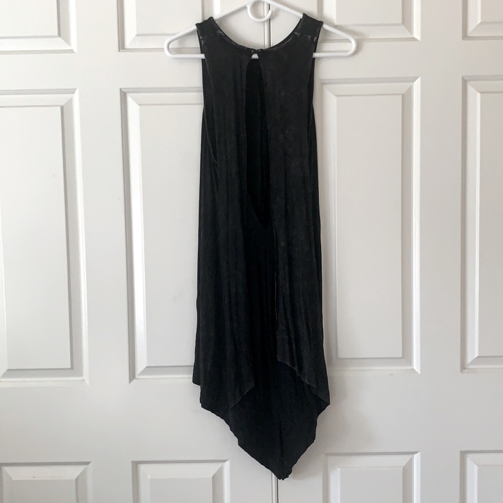 Rock&Republic dramatic backless acid wash dress